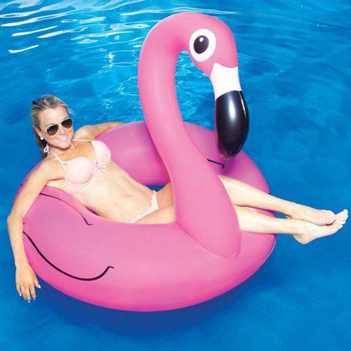 Tamanhos, Medidas e Dimensões do produto Boia Flamingo Gigante 120 Centímetros Rosa Inflável