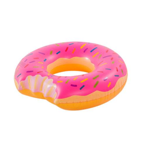 Tamanhos, Medidas e Dimensões do produto Boia Inflável Gigante Donuts Rosa 110x32 Cm para Esporte Lazer e Presentes