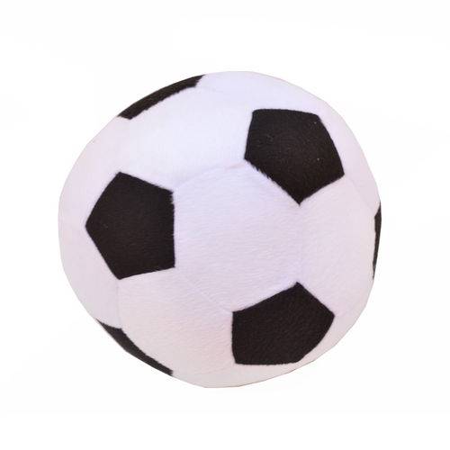 Tamanhos, Medidas e Dimensões do produto Bola de Futebol de Pelúcia Antialérica Infantil Adulto Decoração Almofada 12cm Preto e Branco