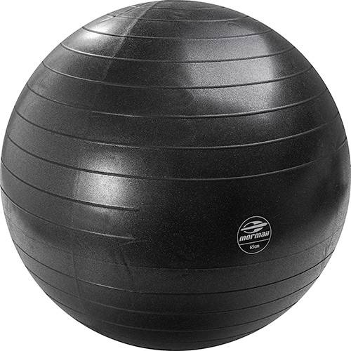 Tamanhos, Medidas e Dimensões do produto Bola de Ginástica Emborrachada Mormaii Fitness Gym Ball Anti-Burst Preto 65cm