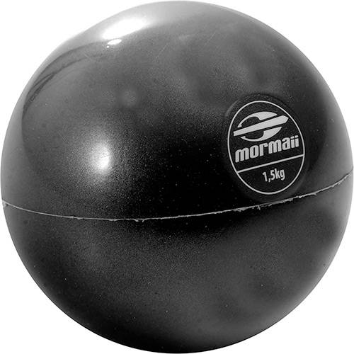 Tamanhos, Medidas e Dimensões do produto Bola de Ginástica Emborrachada Mormaii Fitness Toning Ball Preto 1,5kg