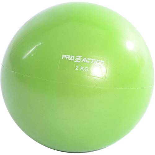 Tamanhos, Medidas e Dimensões do produto Bola de Ginástica Proaction Tonning Ball - 2Kg Verde