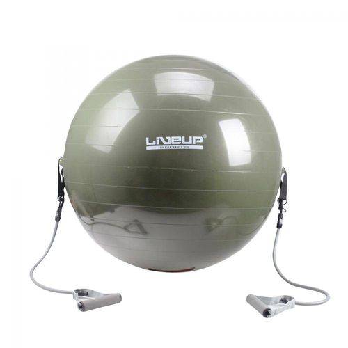 Tamanhos, Medidas e Dimensões do produto Bola de Pilates com Extensores Cinza 65 Cm Liveup