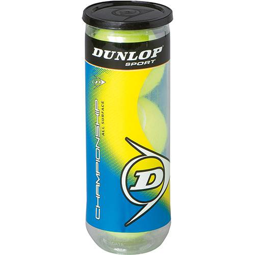 Tamanhos, Medidas e Dimensões do produto Bola de Tênis Dunlop Championship Allsurface - Tubo C/ 3 Bolas