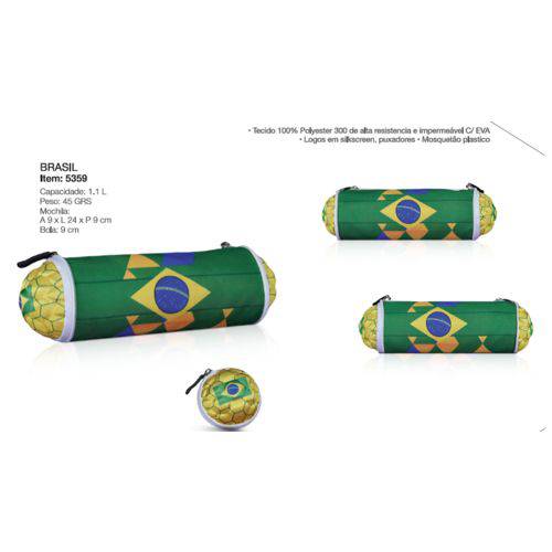 Tamanhos, Medidas e Dimensões do produto Bola Estojo Escolar - Brasil I
