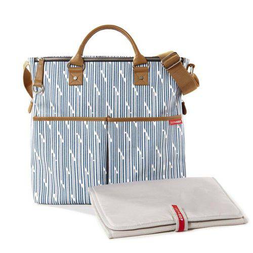 Tamanhos, Medidas e Dimensões do produto Bolsa Maternidade Diaper Bag Duo Limited Blue Print Stripe Skip Hop