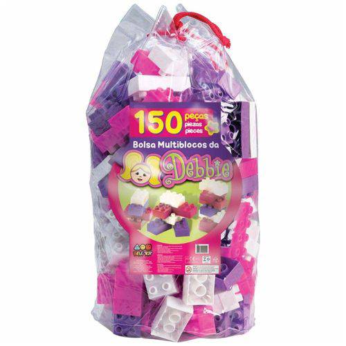 Tamanhos, Medidas e Dimensões do produto Bolsa Multiblocos da Debbie 150 Peças - Bell Toy