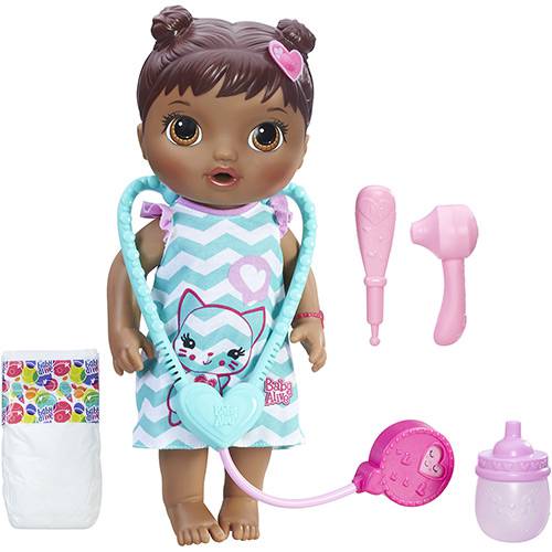 Tamanhos, Medidas e Dimensões do produto Boneca Baby Alive Cuida de Mim Negra C2693 - Hasbro