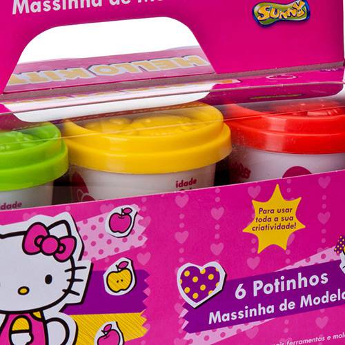 Tamanhos, Medidas e Dimensões do produto Boneca Hello Kitty com 6 Potes Grande de Massinha - Sunny