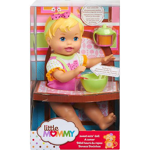 Tamanhos, Medidas e Dimensões do produto Boneca Little Mommy Momentos do Bebê Dar de Comer Melância- Mattel