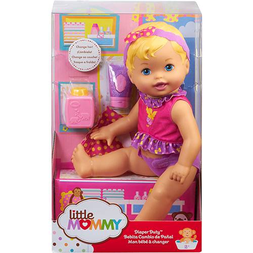 Tamanhos, Medidas e Dimensões do produto Boneca Little Mommy Momentos do Bebê Trocar Fralda - Mattel