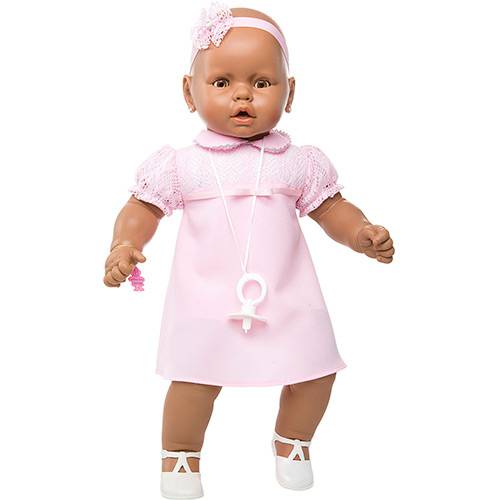 Tamanhos, Medidas e Dimensões do produto Boneca Meu Bebê Negro Estrela Vestido Rosa Coleção Bebezinhos