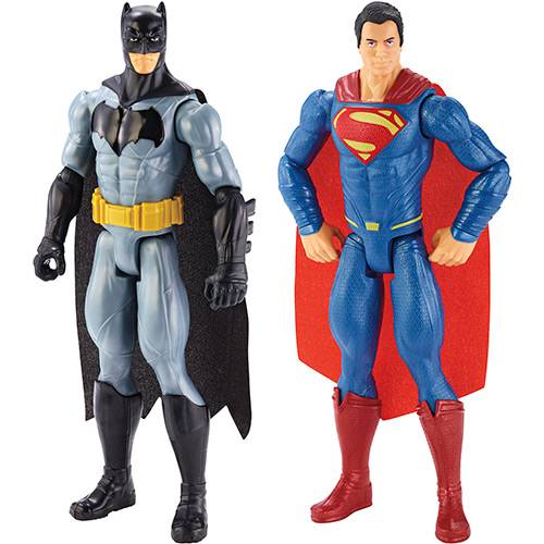 Tamanhos, Medidas e Dimensões do produto Boneco Batman Vs Superman Movie Pack 2 Unidades - Mattel