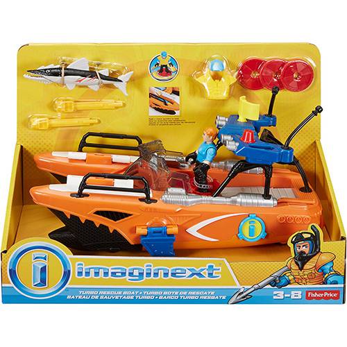 Tamanhos, Medidas e Dimensões do produto Boneco Imaginext Super Barco - Mattel