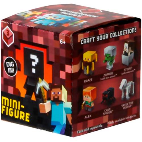 Tamanhos, Medidas e Dimensões do produto Boneco Minecraft Figuras Surpresa - Mattel