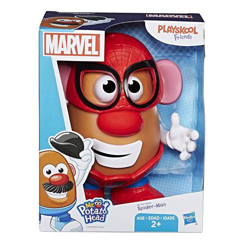 Tamanhos, Medidas e Dimensões do produto Boneco Playskool Disney Marvel Mr. Potato Head - Mr Potato Spider Man