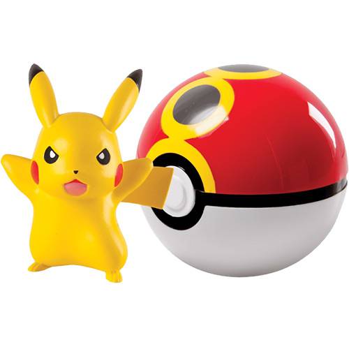 Tamanhos, Medidas e Dimensões do produto Boneco Pokémon Poke Ball Pikachu + Repeat Ball - Tomy