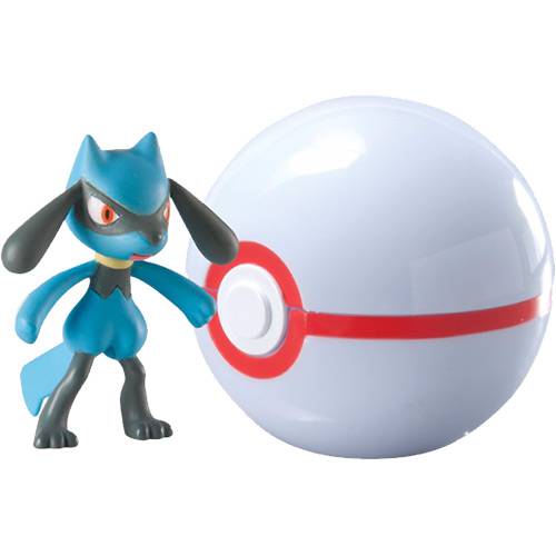 Tamanhos, Medidas e Dimensões do produto Boneco Pokémon Poke Ball Riolu Premier Ball - Tomy