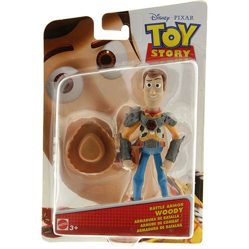 Tamanhos, Medidas e Dimensões do produto Boneco Toy Story 3 Figura Básica Woody Armadura de Batalha - Mattel
