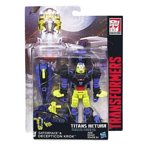 Tamanhos, Medidas e Dimensões do produto Boneco Transformers Titans Return Gatorface Decepticon Krok