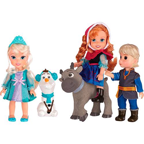 Tamanhos, Medidas e Dimensões do produto Boneco Turma Frozen Sunny Brinquedos 5 Bonecos