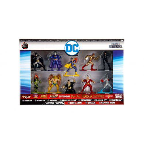 Tamanhos, Medidas e Dimensões do produto Bonecos Metal Nano Dc Comics Liga da Justiça Pack C\10 S2