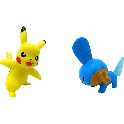 Tamanhos, Medidas e Dimensões do produto Bonecos Pokémon Mudkip Vs Pikachu - Tomy