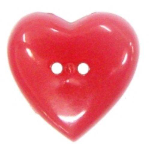 Tamanhos, Medidas e Dimensões do produto Botão Coração Vermelho - 4 Unid