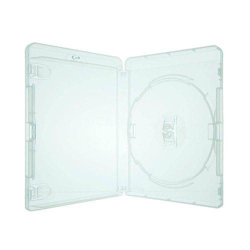 Tamanhos, Medidas e Dimensões do produto Box Blu-Ray Amaray Transparente com Logo Cromado em Alto Relevo - 5 Unidades
