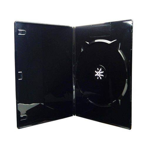 Tamanhos, Medidas e Dimensões do produto Box DVD Amaray Slim Preto - 5 Unidades