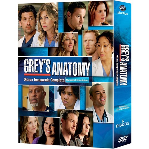 Tamanhos, Medidas e Dimensões do produto Box Grey's Anatomy: Oitava Temporada Completa (6 DVDs)
