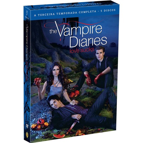 Tamanhos, Medidas e Dimensões do produto Box The Vampire Diaries: Love Sucks - a Terceira Temporada Completa (5 DVDs)