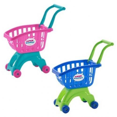 Tamanhos, Medidas e Dimensões do produto Brinquedo Carrinho de Compras Supermercado Azul