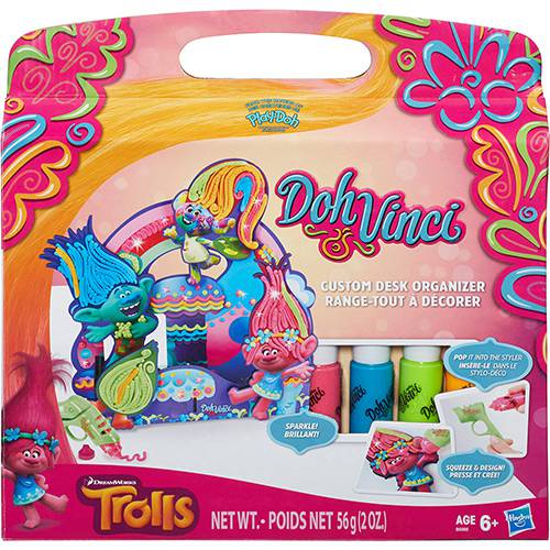 Tamanhos, Medidas e Dimensões do produto Brinquedo Conjunto Doh Vinci Trolls - Hasbro
