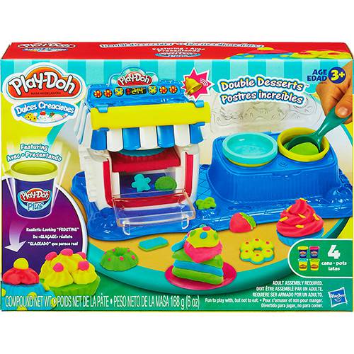 Tamanhos, Medidas e Dimensões do produto Brinquedo Conjunto Play-Doh Sobremesas Duplas - Hasbro