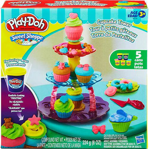 Tamanhos, Medidas e Dimensões do produto Brinquedo Conjunto Play-Doh Torre de Cupcake - Hasbro
