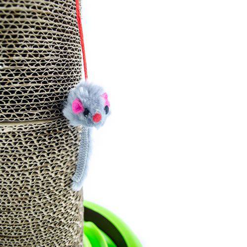 Tamanhos, Medidas e Dimensões do produto Brinquedo e Arranhador para Gatos Arranha Céu Altura 20cm - Truqys Pet