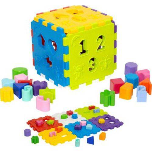 Tamanhos, Medidas e Dimensões do produto Brinquedo Educativo Infantil Cubo de Montar Mercotoys 403
