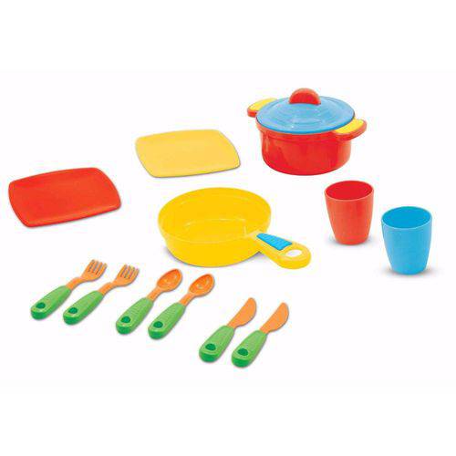 Tamanhos, Medidas e Dimensões do produto Brinquedo Kit Panela e Talheres Colorido Maral 1027