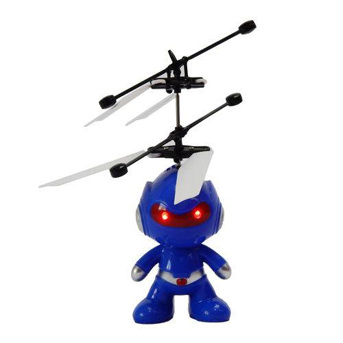 Tamanhos, Medidas e Dimensões do produto Brinquedo Robô Voador Infravermelho Voa de Verdade Azul - Mc18237az