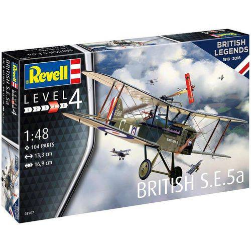 Tamanhos, Medidas e Dimensões do produto British S.E.5a - 1/48 - Revell 03907