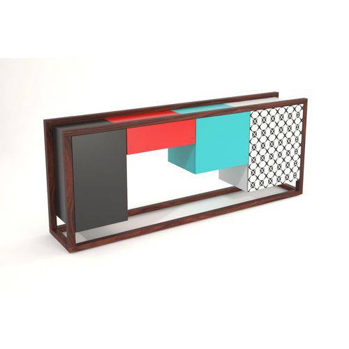 Tamanhos, Medidas e Dimensões do produto Buffet Design Estampa Waves Tricolor