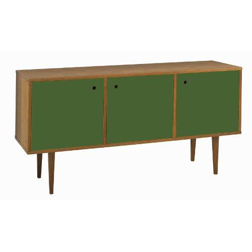 Tamanhos, Medidas e Dimensões do produto Buffet Vintage com 3 Portas Amendoa/ Verde Escuro - 29962 Sun House