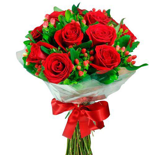 Tamanhos, Medidas e Dimensões do produto Buquê de Flores Tradition 12 Rosas Vermelhas