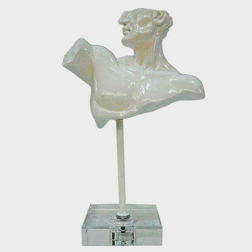 Tamanhos, Medidas e Dimensões do produto Busto Decorativo de Resina Branco