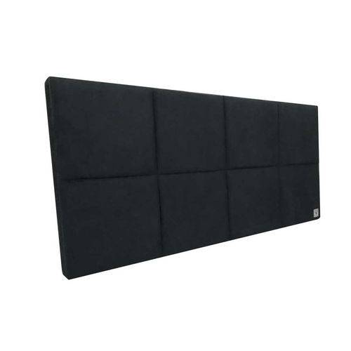 Tamanhos, Medidas e Dimensões do produto Cabeceira Estofada Solteiro Bloco Alce Couch Suede Amassado Preto 90cm