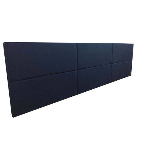 Tamanhos, Medidas e Dimensões do produto Cabeceira Estofada Solteiro Bloco Alce Couch Veludo Azul Marinho 90cm
