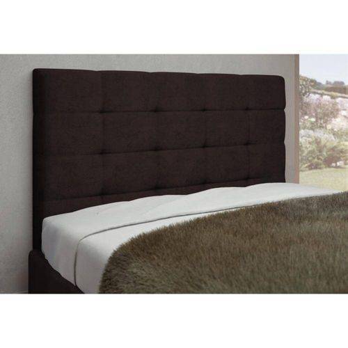 Tamanhos, Medidas e Dimensões do produto Cabeceira para Cama Box Queen Bella 160 Cm de Largura Suede Café