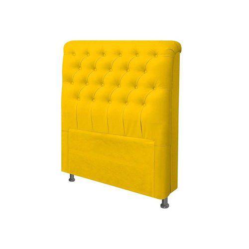 Tamanhos, Medidas e Dimensões do produto Cabeceira para Cama Box Queen Livia 160 Cm Suede Amarelo