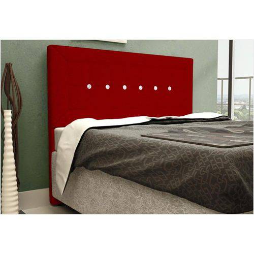 Tamanhos, Medidas e Dimensões do produto Cabeceira para Cama Box Queen Vegas 160 Cm de Largura Suede Amassado Vermelho